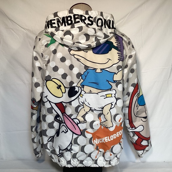 Nickelodeon Members Only Rugrats Characters Multi Color Windbreaker Size Medium - Picture 4 of 13
